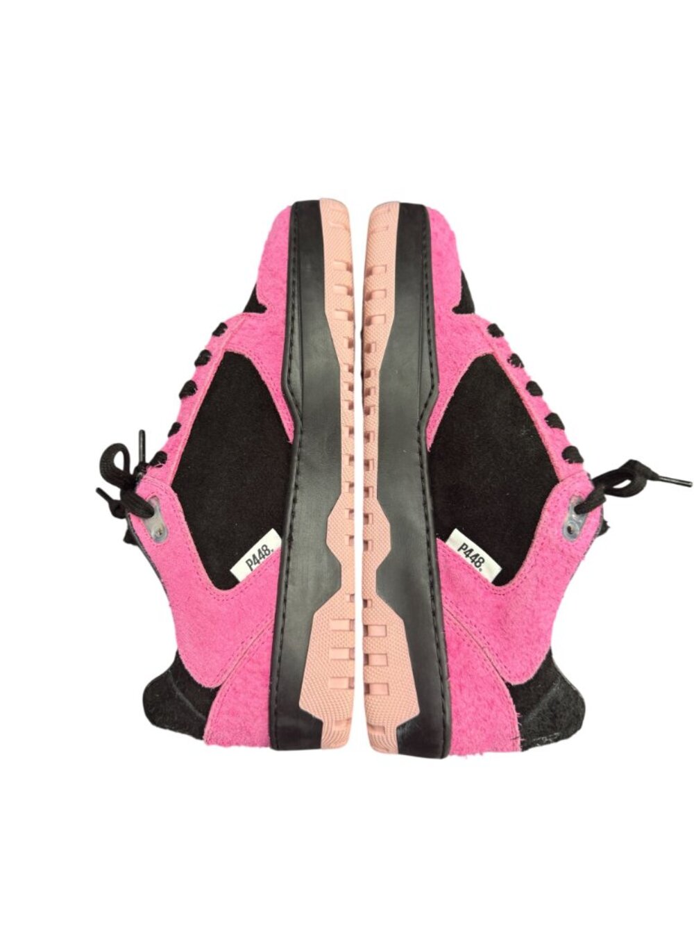 P448 Mason Women's Colorblock Suede Low Top Sneaker Pink/Black, Size 38 NWOB - Picture 6 of 9